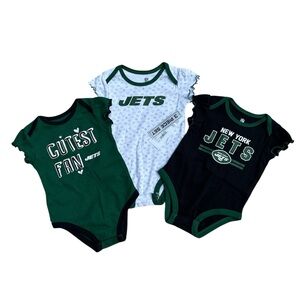 New York Jets Baby Onesies Set Size 12 Months